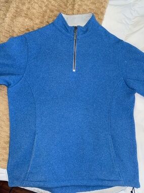 Peter Millar Royal Blue Half-Zip Pullover Sweater